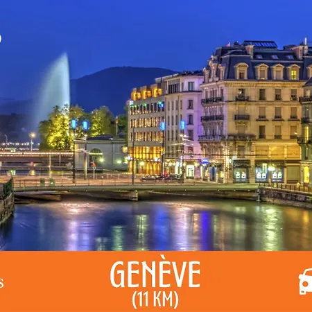Zenbnb / Zebra / 2 Min. Gare /tramway / 3pers/ Stationnement Annemasse